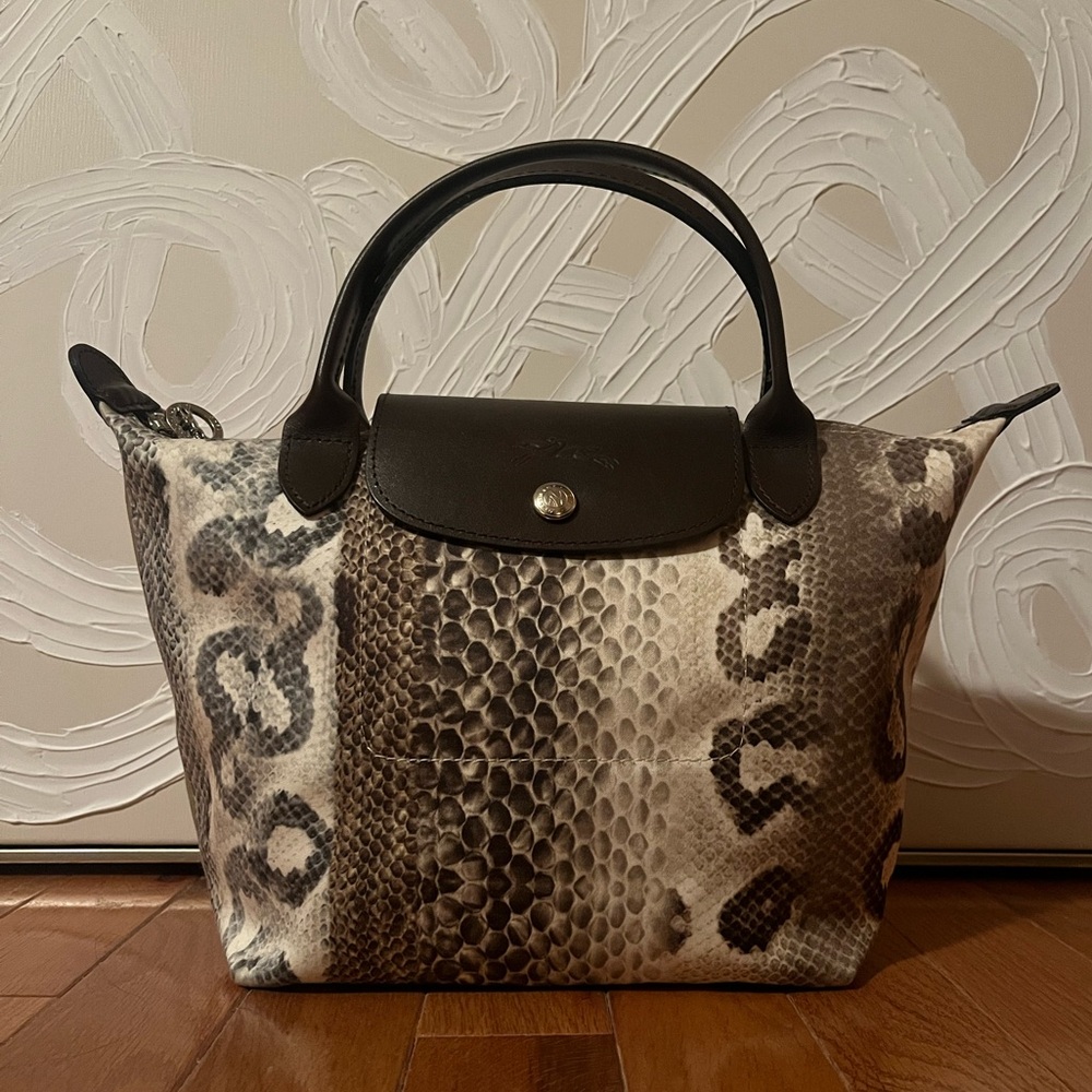 Elegant Snake Print Tote Bag